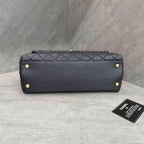 Chanel Coco Handle Black Caviar Leather with Gold Hardware Red Handle 29 Series with Card
