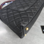 Chanel Coco Handle Black Caviar Leather with Gold Hardware Red Handle 29 Series with Card