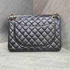 CHANEL Classic Flap Black Lambskin Gold Hardware Chain Bag 15 Series