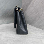 CHANEL Classic Flap Black Lambskin Gold Hardware Chain Bag 15 Series