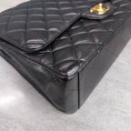 CHANEL Classic Flap Black Lambskin Gold Hardware Chain Bag 15 Series