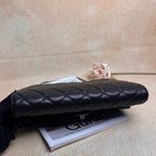 Chanel CF Black Silver Hardware Lambskin Chain Bag