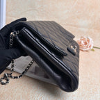 Chanel CF Black Silver Hardware Lambskin Chain Bag