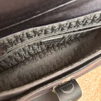 Dior black satin full rhinestone lobster clasp shoulder bag large
