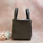 Hermes Picotin Etoupe Gold Hardware Clemence Leather