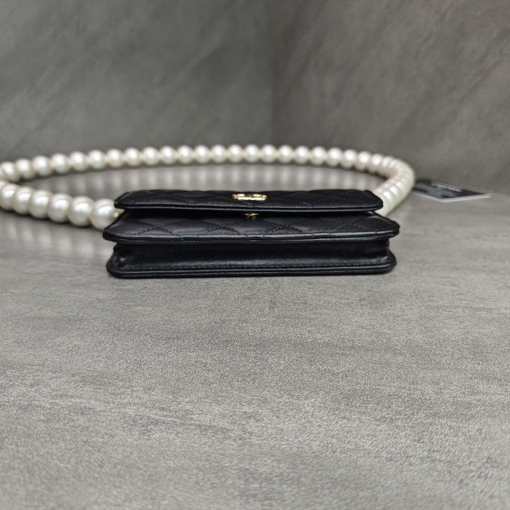 Chanel Large Pearl Chain WOC with Card