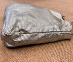 Chanel runway 2ways metallic silver mesh lava chain bag, ultra-textured silver, strong Y2K vibe, stylish and avant-garde with personality!