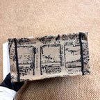 Dior 2023 Book Tote Paris Map Embroidery Tote Bag