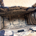 Dior 2023 Book Tote Paris Map Embroidery Tote Bag