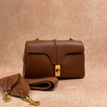 Celine Teen Soft 16 in Classic Caramel Smooth Calfskin with Gold Hardware and Removable Wide Shoulder Strap, 2021