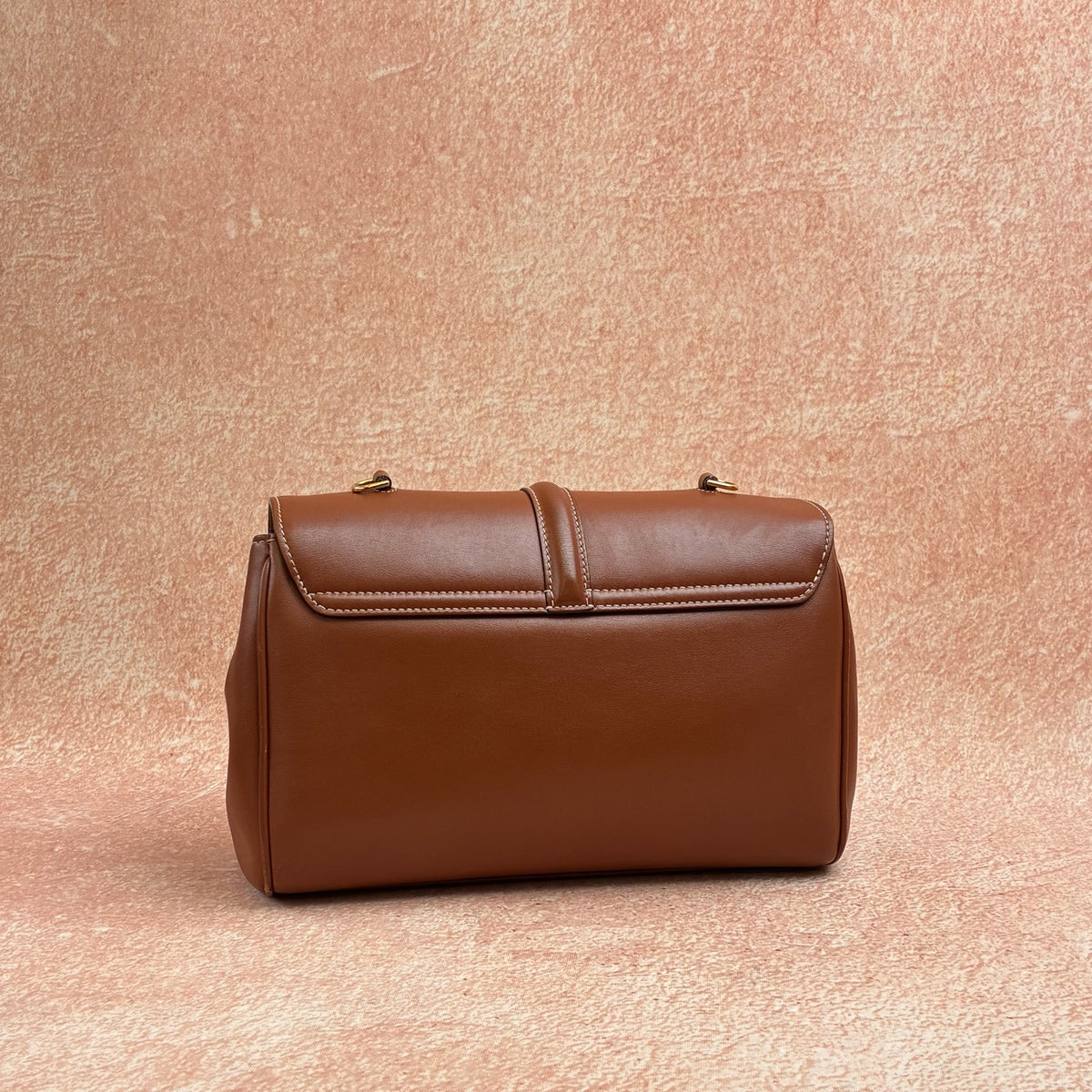Celine Teen Soft 16 in Classic Caramel Smooth Calfskin with Gold Hardware and Removable Wide Shoulder Strap, 2021