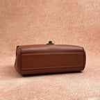 Celine Teen Soft 16 in Classic Caramel Smooth Calfskin with Gold Hardware and Removable Wide Shoulder Strap, 2021