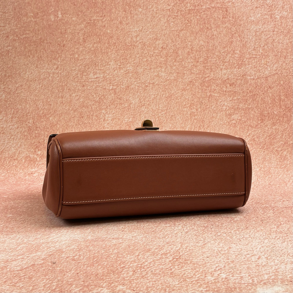Celine Teen Soft 16 in Classic Caramel Smooth Calfskin with Gold Hardware and Removable Wide Shoulder Strap, 2021