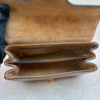 Celine Teen Soft 16 in Classic Caramel Smooth Calfskin with Gold Hardware and Removable Wide Shoulder Strap, 2021