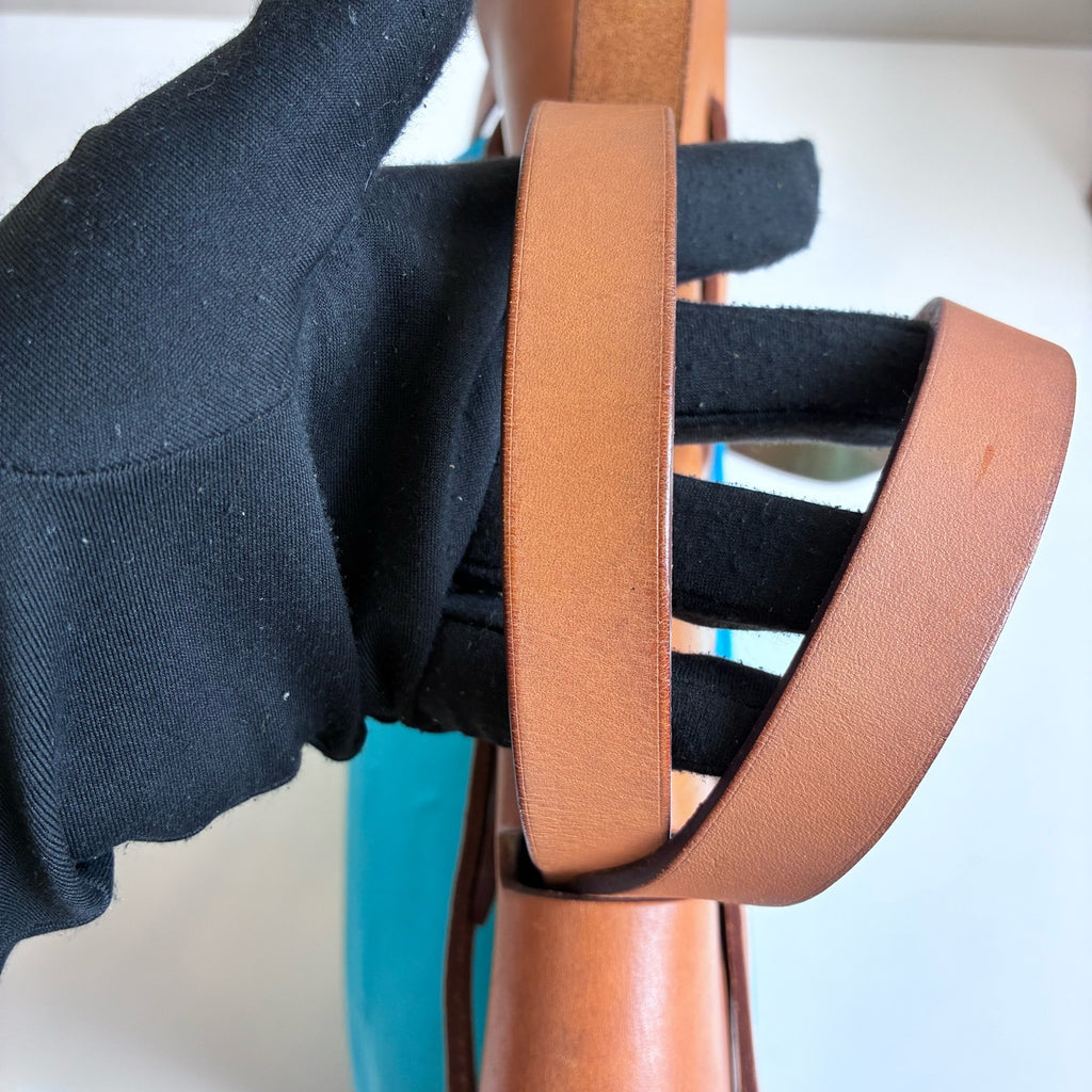 Hermes Herbag31 Blue and Brown H Cursive Shoulder Bag 99% New Condition Dimensions: 31*23 Canvas拼