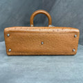 Dior Seven-grid Lady Dior Bag, Brown with Silver Hardware, Ostrich Leather, 2011 Serial Code