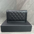 Chanel leboy woc Black-Gold Litchi Cowhide Chain Bag, Microchipped Version
