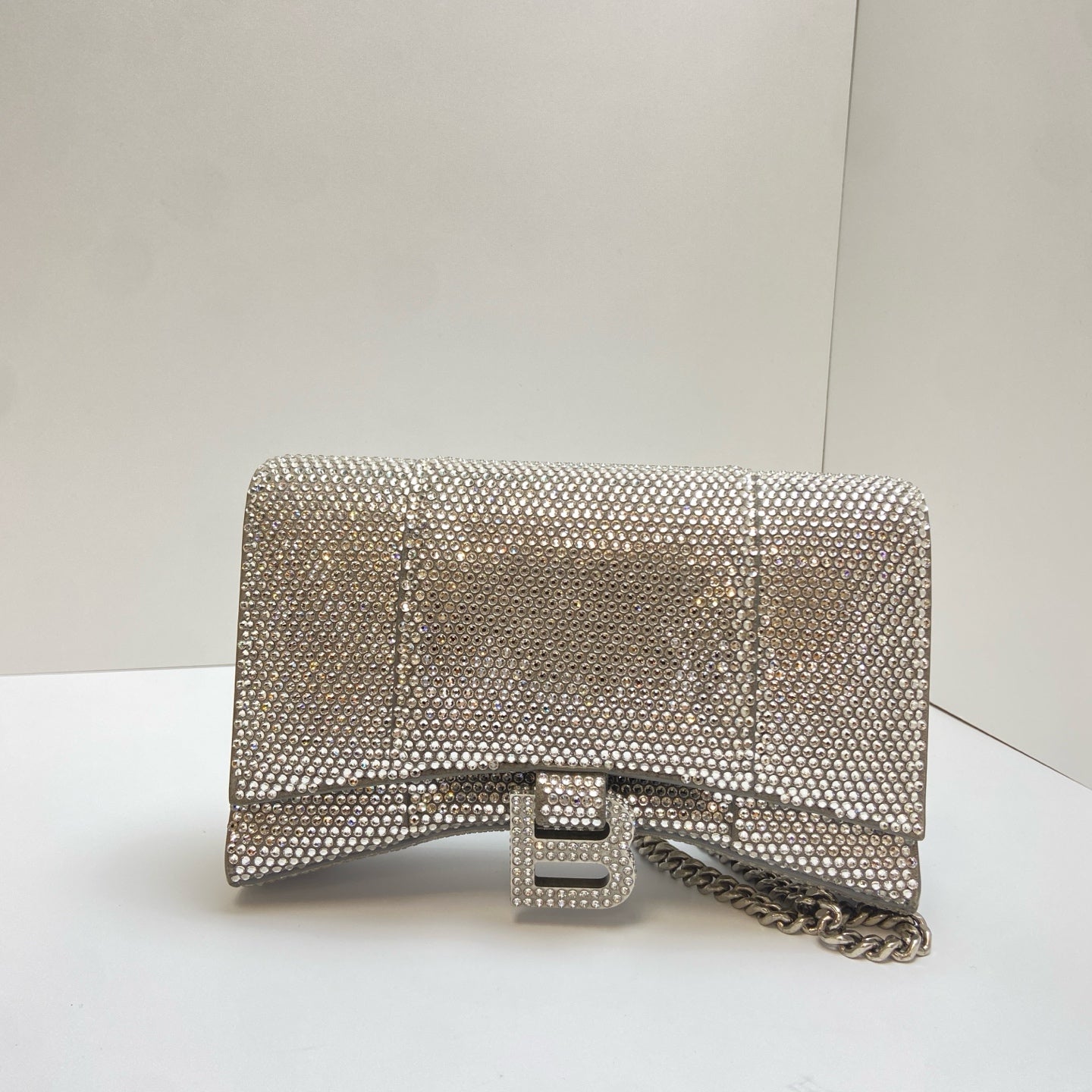 Balenciaga Hourglass Gem-Studded Shoulder Crossbody Bag   Accessories: Dust Bag   Retail Price: ¥30,000+