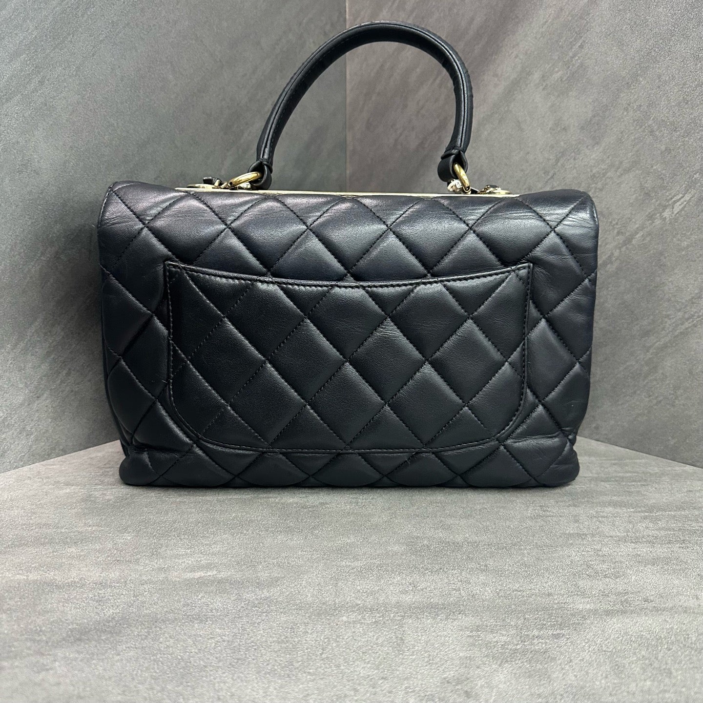Chanel Trendy CC Black and Gold Handle, Large Size, 23 Series