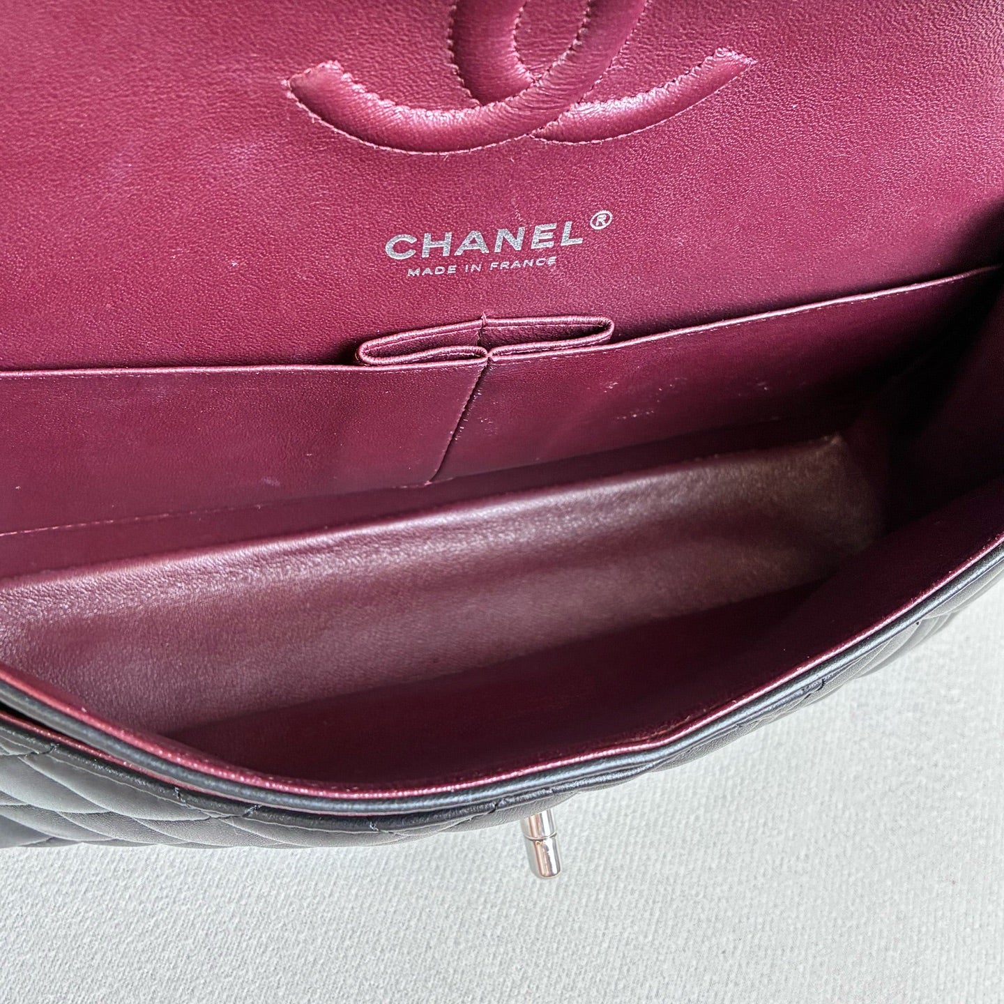 Chanel 99 New 31 Opening Black and Silver CF Double Flap Lambskin Size 25×6×14 Boutique Price 84,000