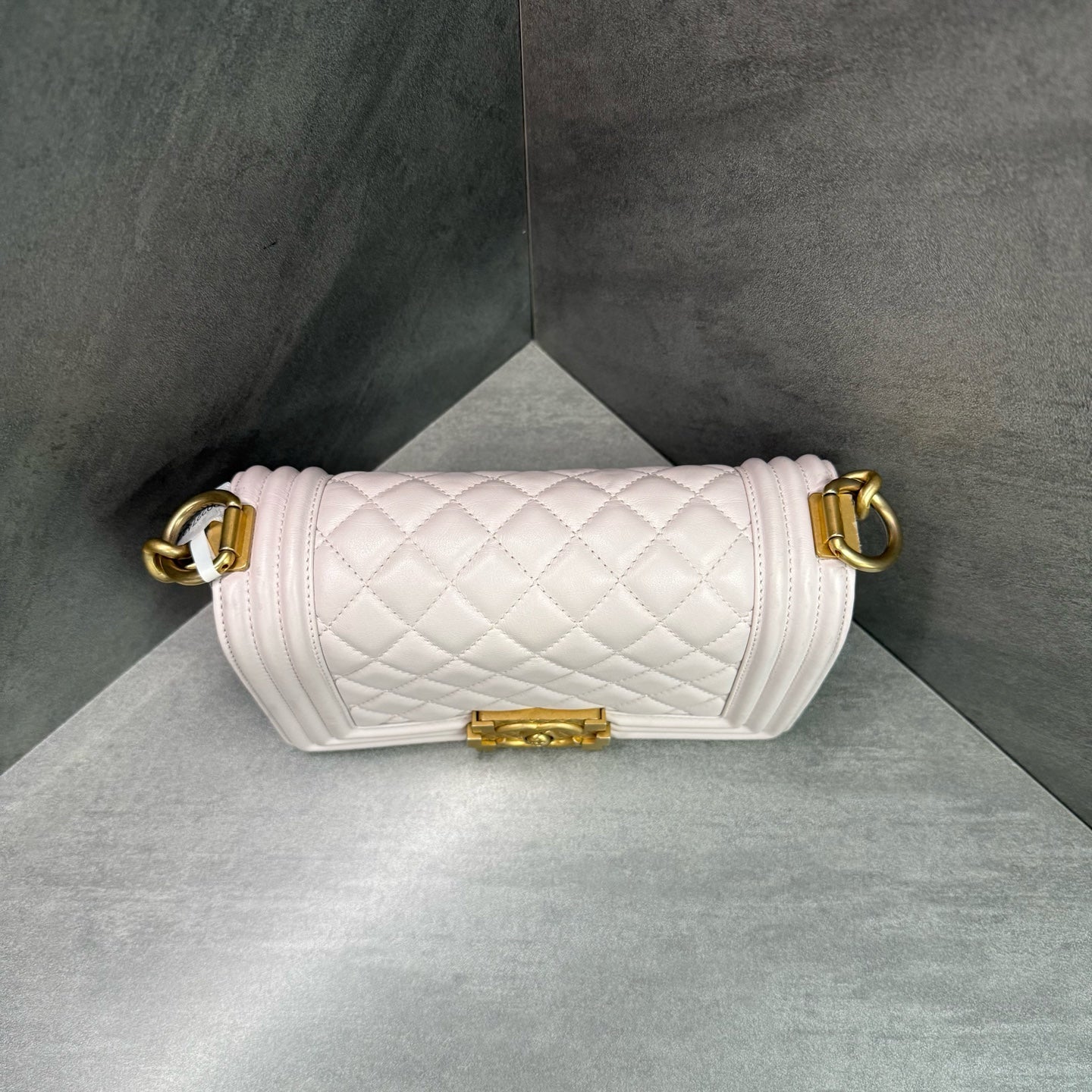 Chanel Leboy Calfskin Light Purple Gold-tone Hardware Limited Edition Letter Strap Chain Bag, Size 30 Serial Code