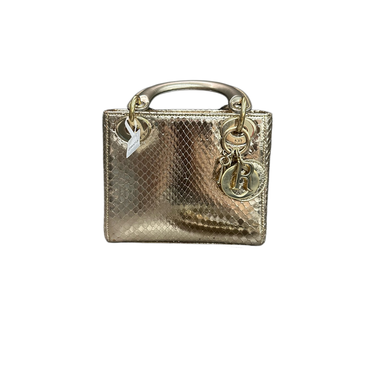 Dior Golden Three-Grid Snake Skin Lady Dior Bag 2014 Code