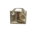 Dior Golden Three-Grid Snake Skin Lady Dior Bag 2014 Code