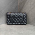 Chanel CF Lambskin Black Gold Small Size 16 with No Card