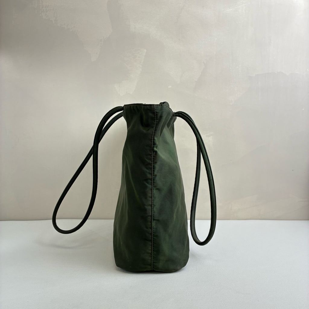 Prada Tote Parachute Tote Bag Shoulder Bag 99% New Size 29*8.5*26 Dark Green Nylon Material