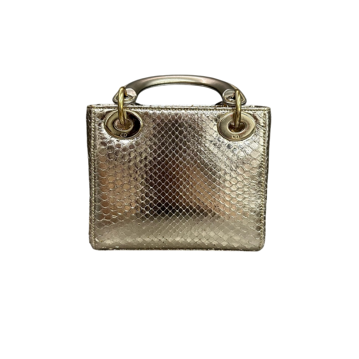 Dior Golden Three-Grid Snake Skin Lady Dior Bag 2014 Code