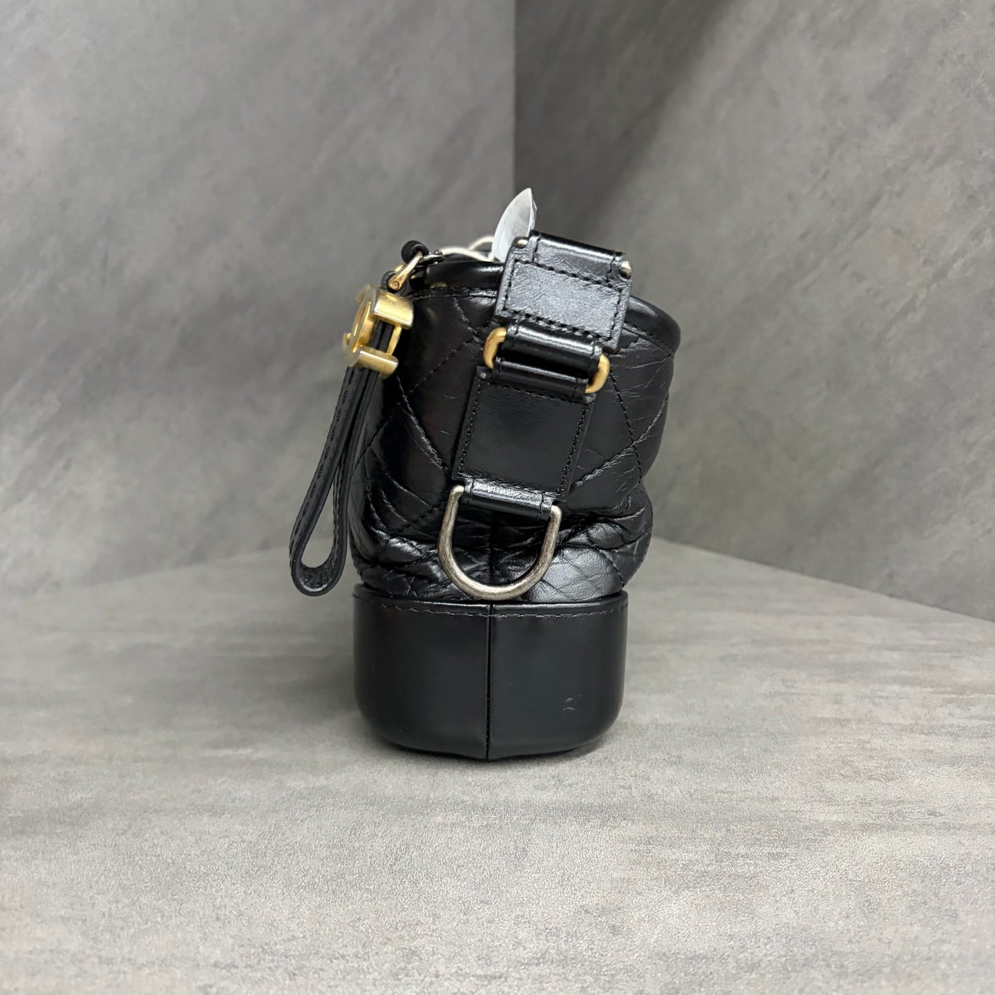 Chanel Gabrielle Small, black and gold hardware, 28th serial with authenticity card, structured shape, clean interior, in stock at a great price.
