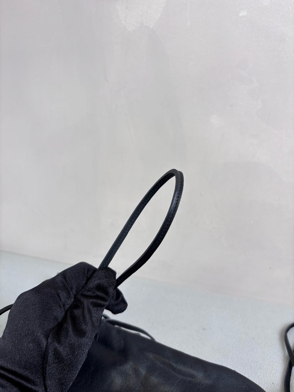 YSL / Saint Laurent Bohemian Tassel Bag Full Leather Black Size 16*22