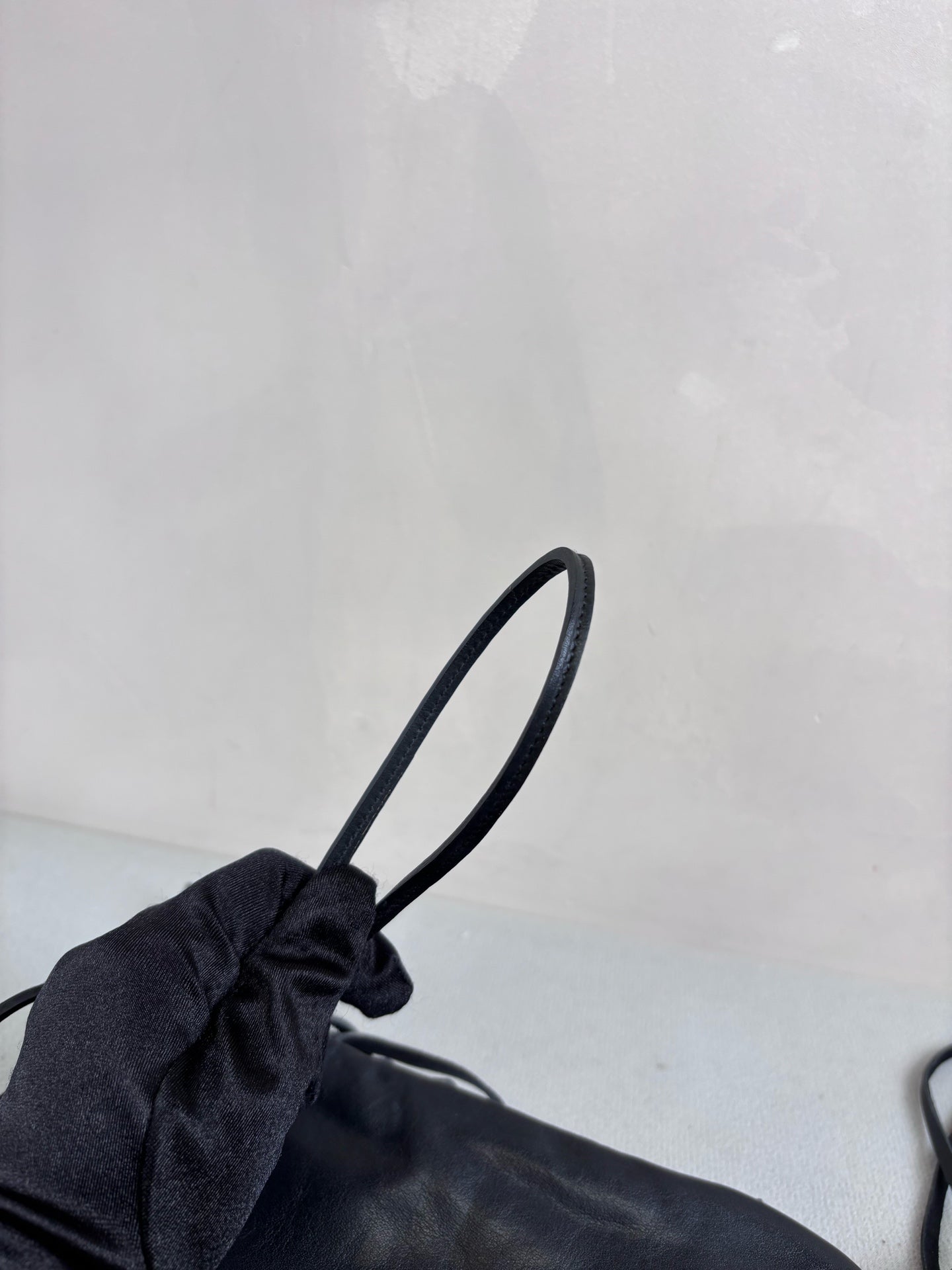 YSL / Saint Laurent Bohemian Tassel Bag Full Leather Black Size 16*22