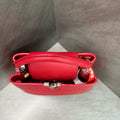 LV Capucines BB red silver buckle lychee grain cowhide new adjustable shoulder strap, 18-year-old encoded original color