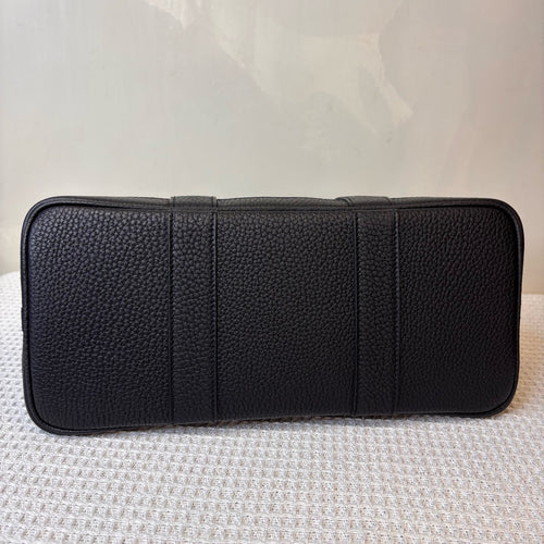 99% new Hermes Garden Party 30, black and silver Garden bag, canvas with leather, K刻.