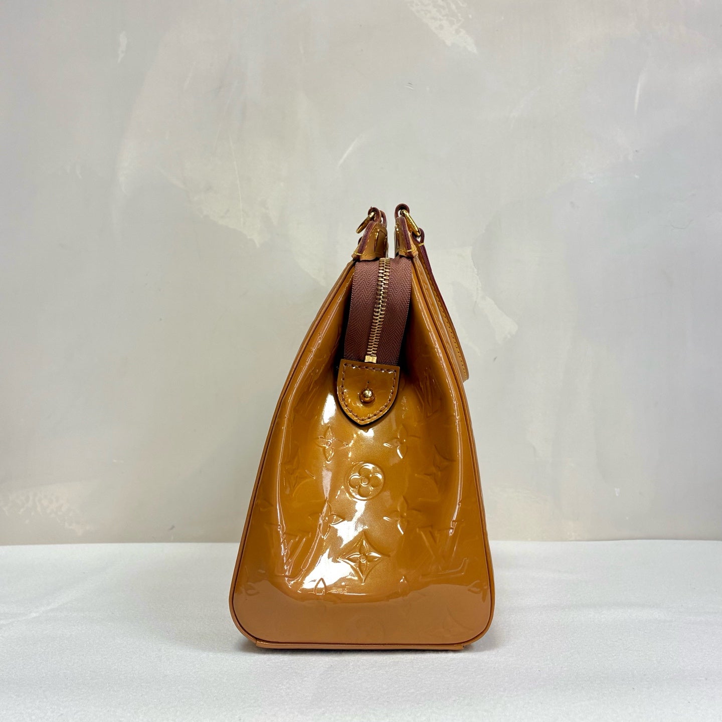 Louis Vuitton / Louis Vuitton 97 New Brea Yellow Patent Leather Embossed Doctor's Bag Size 33*25