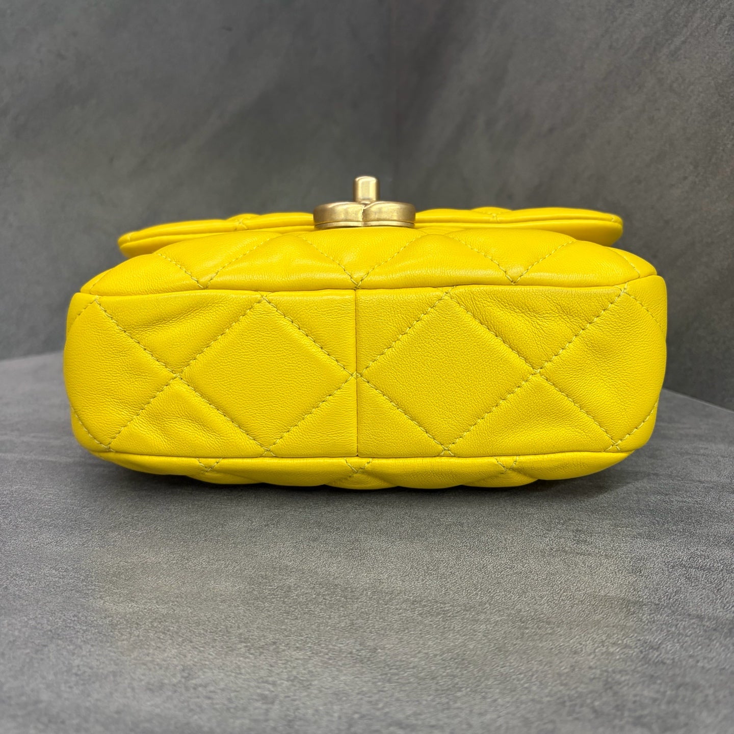 Chanel 22s Two-tone Chain Yellow Square Flap with Chip Authentication