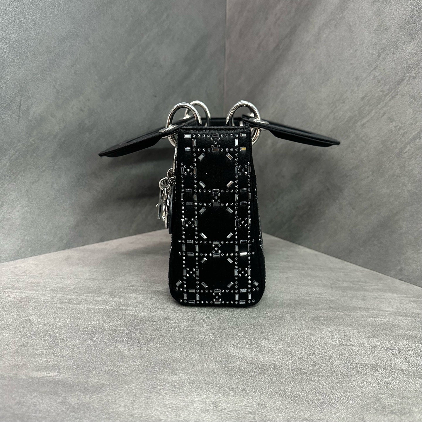 Dior Lady Dior with 3 compartments, black cannage pattern, 2017 serial number, clean interior, in stock