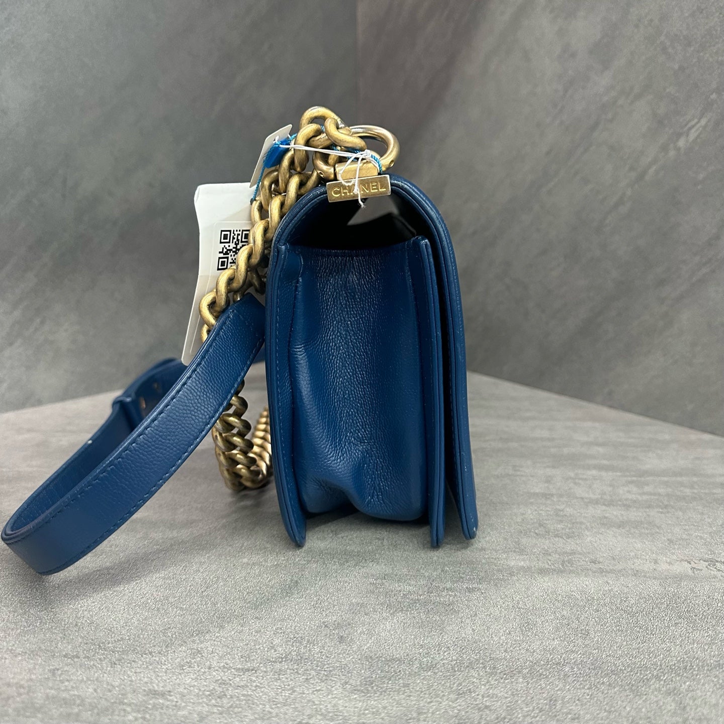 Chanel leboy blue lizard skin 23 series no card three-dimensional clean interior in stock
