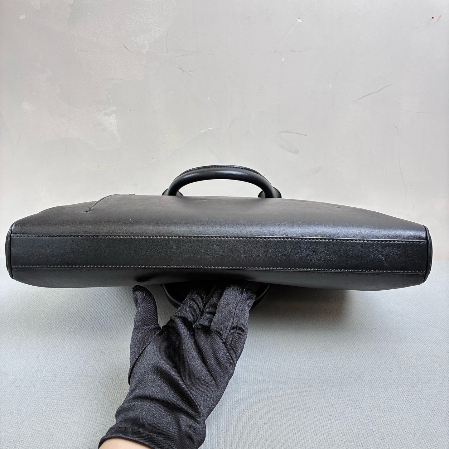 Dior Homme Black Full Leather Briefcase 98% New Size 39×30