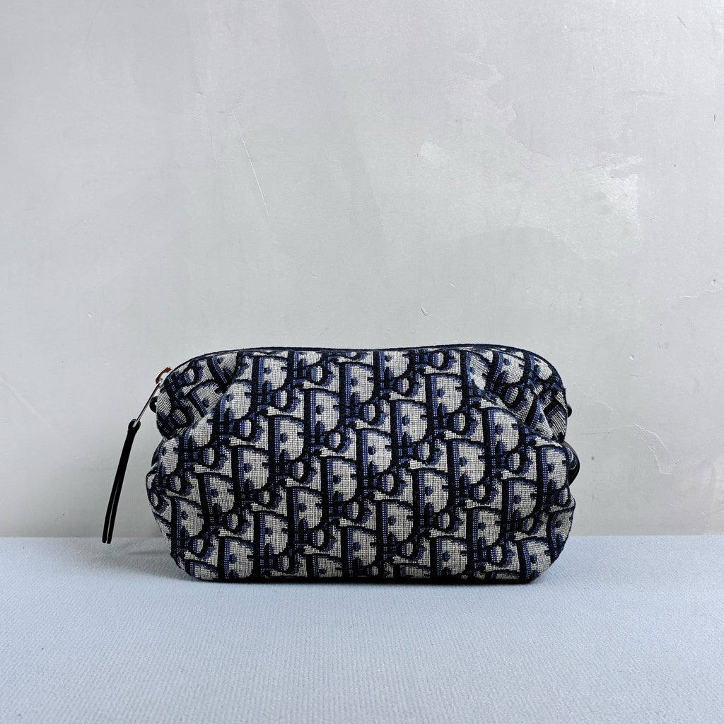 Dior 99% New Bow Monogram Dumpling Bag Canvas and Leather Size 20*11