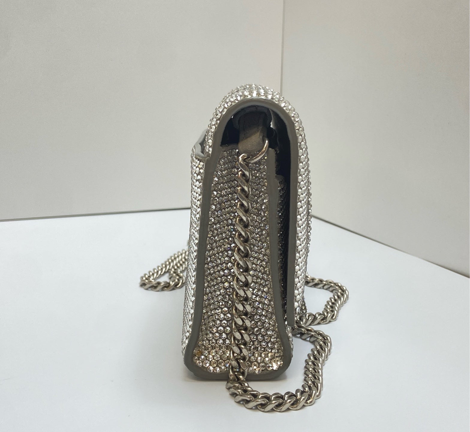Balenciaga Hourglass Gem-Studded Shoulder Crossbody Bag   Accessories: Dust Bag   Retail Price: ¥30,000+