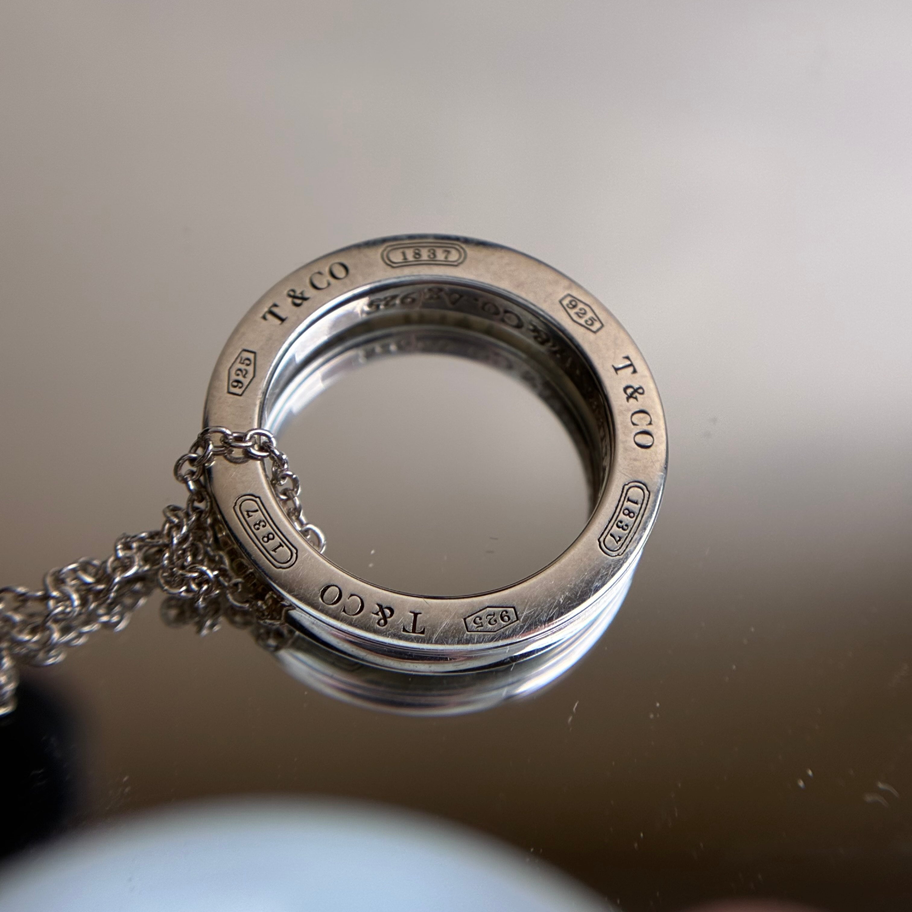 Tiffany Single Ring Necklace Model 1837 925 Silver Necklace