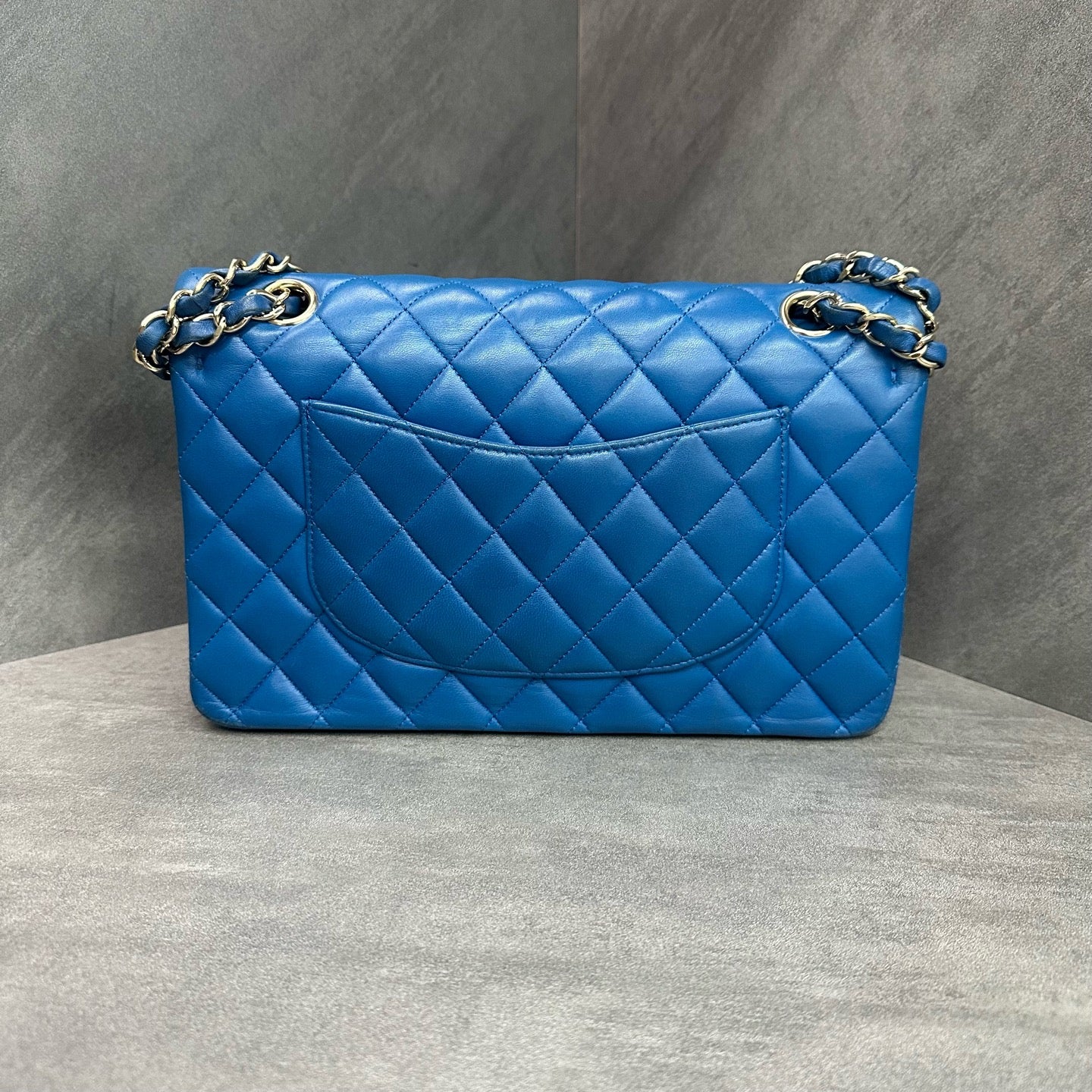Chanel cf medium size blue gold sheepskin 24-open type three-dimensional original color