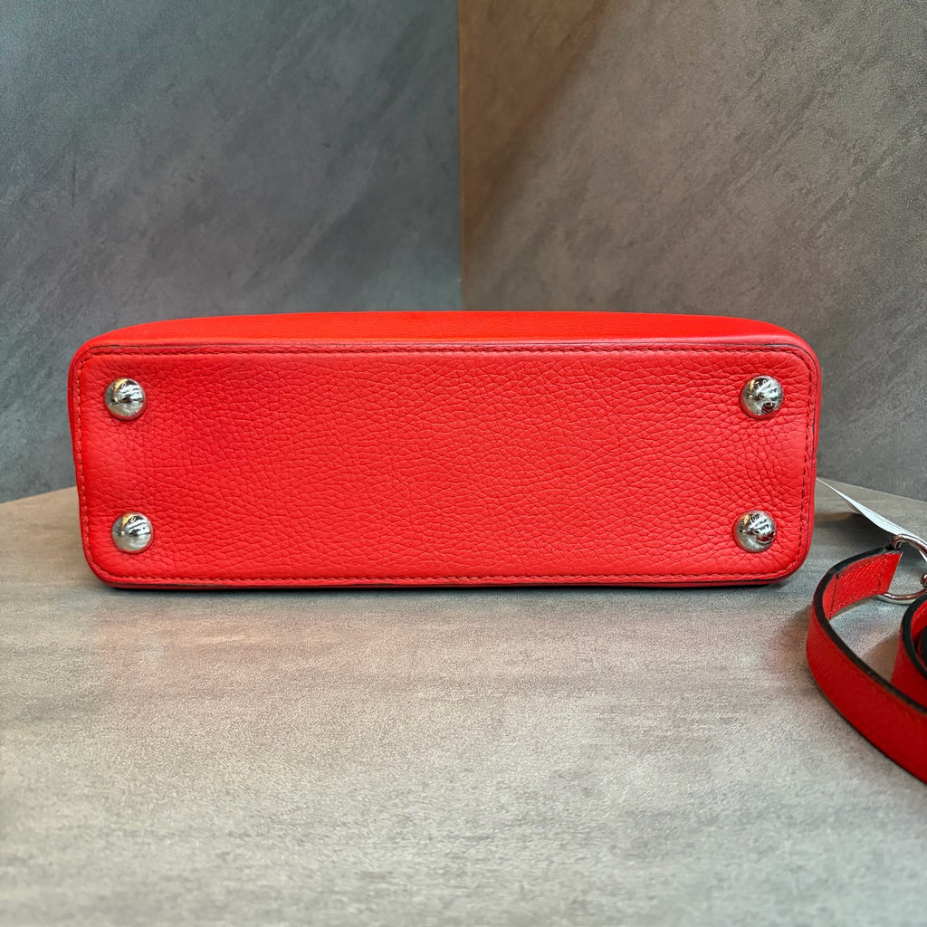 LV Capucines BB, 2014 red version, structured silhouette, clean interior, in stock