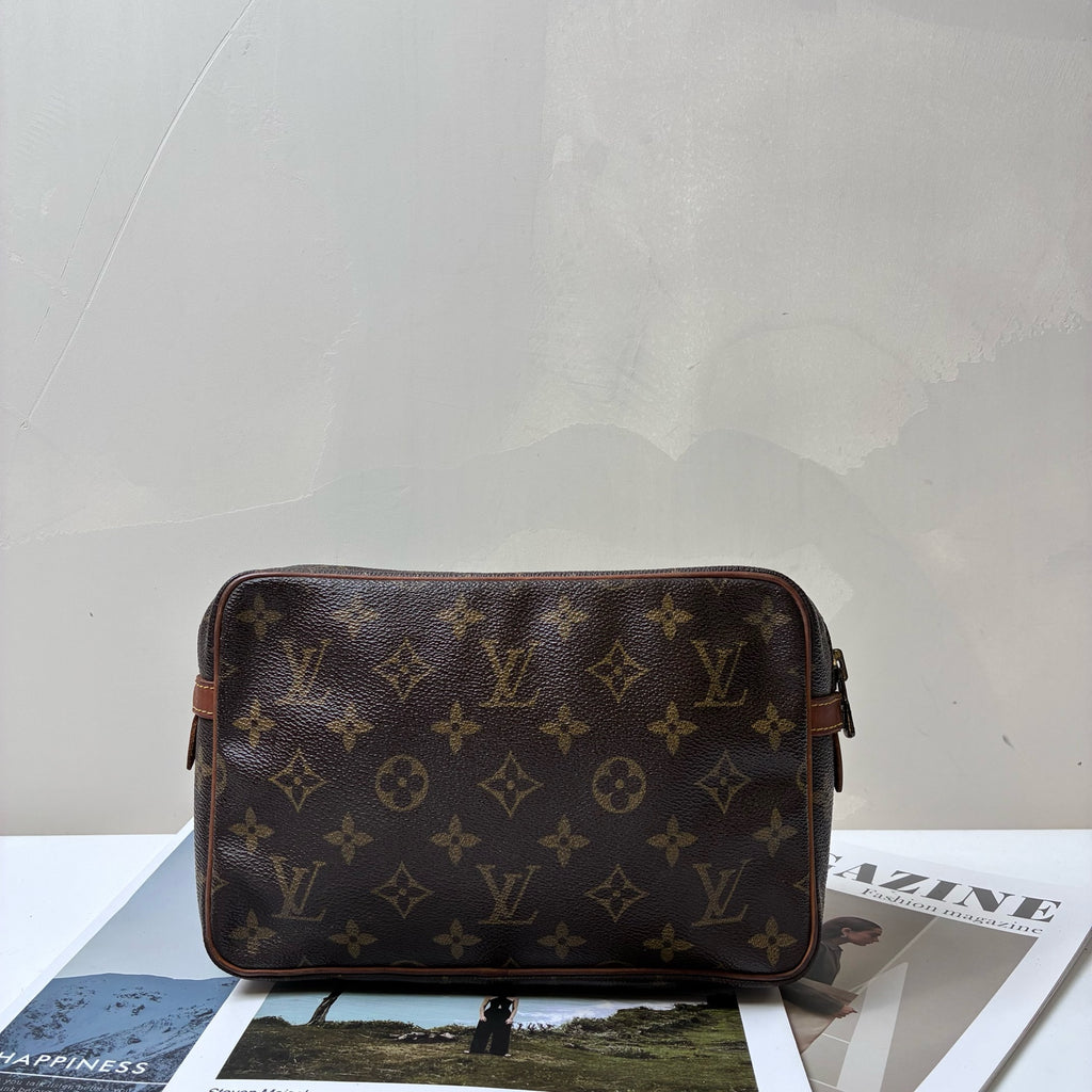 LV/Louis Vuitton Monogram Camera Bag Clutch Pre-owned Length 23cm Coated Canvas
