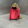 Chanel Le Boy Pink Gold Hardware Litchi Grain Leather Medium 24cm