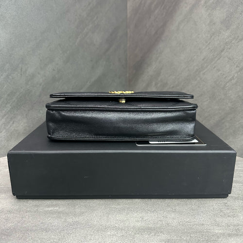 Chanel 19 Bag Woc Black and Gold Lambskin Chain Bag, 30-series with card