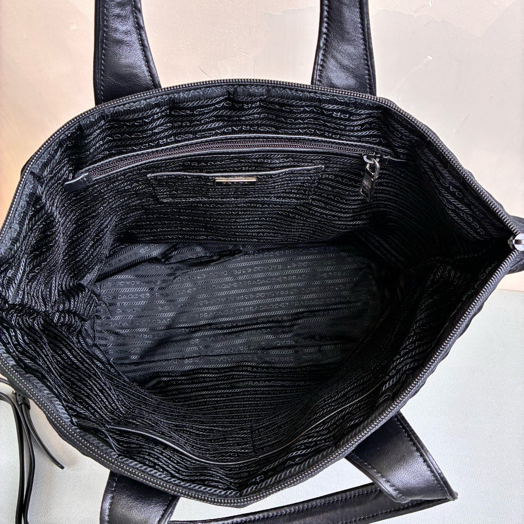 Prada Black Nylon Tote Bag, Can be Crossbody, 99% New, Size 38*39