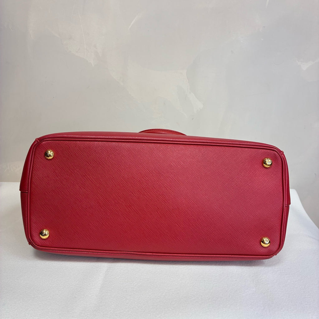 Prada/Prada Rose Pink Saffiano Leather Killer Bag Classic Saffiano Leather, Size: 35✖️26㎝, Gold Hardware